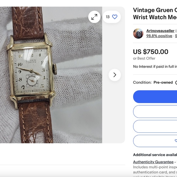 Vintage Gruen Veri-Thin Precision Watch - Picture 6 of 7